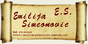 Emilija Simeonović vizit kartica